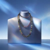 Colorful bead necklace, a simple and fashionable accessory hand-woven with multi-colored glass beads details Picture